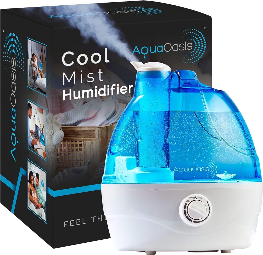 AquaOasis™ Cool Mist Humidifier (2.2L Water Tank) Quiet Ultrasonic Humidifiers for Bedroom  Large room - Adjustable -360 Rotation Nozzle, Auto-Shut Off, Humidifiers for Babies Nursery  Whole House