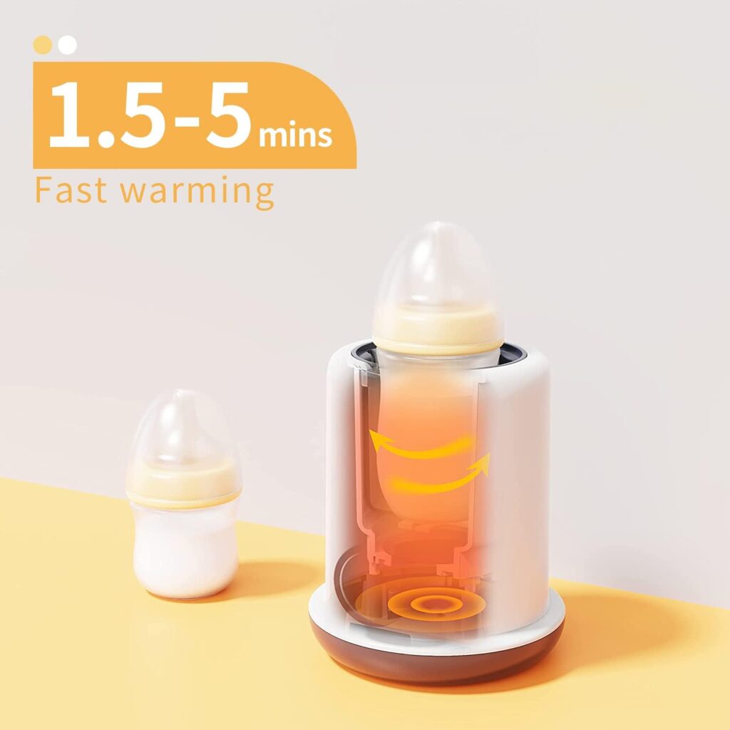 Baby Bottle Warmer 2-in-1 Bottle Warmer for Breastmilk or Formula One Button Control Easy to Use with Water Vial