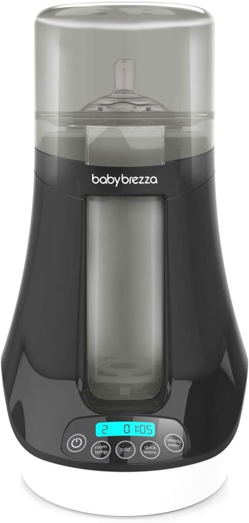 Baby Brezza Electric Baby Bottle Warmer, Breastmilk Warmer + Baby Food Warmer and Defroster - Universal Warmer Fits All Feeding Bottles: Glass, Plastic, Small, Large + Newborn – Digital Display