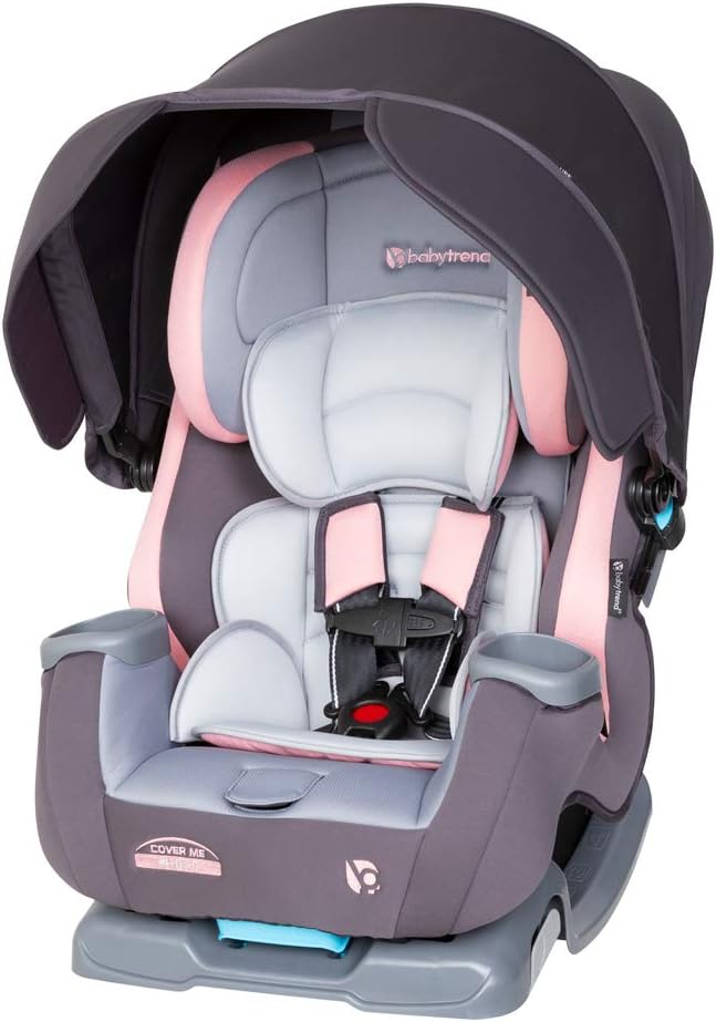 Baby Trend Cover Me 4 in 1 Convertible Car Seat, Quartz Pink