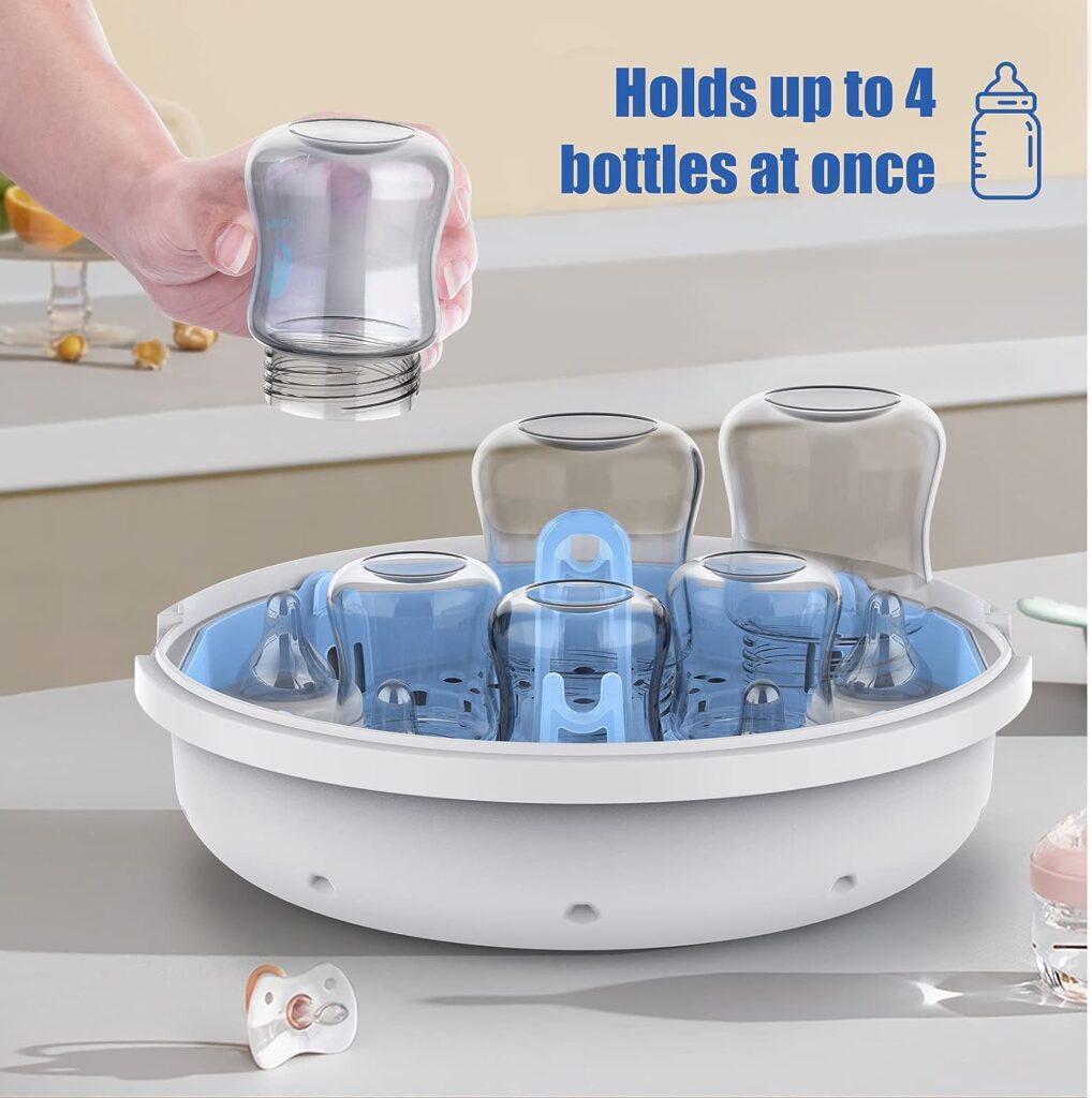 Bellababy Baby Bottle sterilizer Microwave Steam Sterilizer for Baby Bottles, Pacifier, Breast Pumps Accessories, Large Capacity, 99.99% Disinfection in 2 Mins