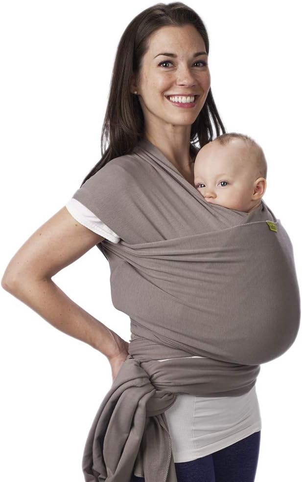 Boba Baby Wrap Carrier Newborn to Toddler - Stretchy Baby Wraps Carrier - Baby Sling - Hands-Free Baby Carrier Wrap - Baby Carrier Sling - Baby Carrier Newborn to Toddler 7-35 lbs (Grey)