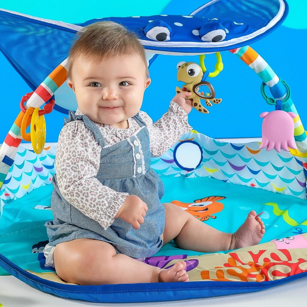 Bright Starts Disney Baby Finding Nemo Mr. Ray Ocean Lights  Music Gym, Ages Newborn +