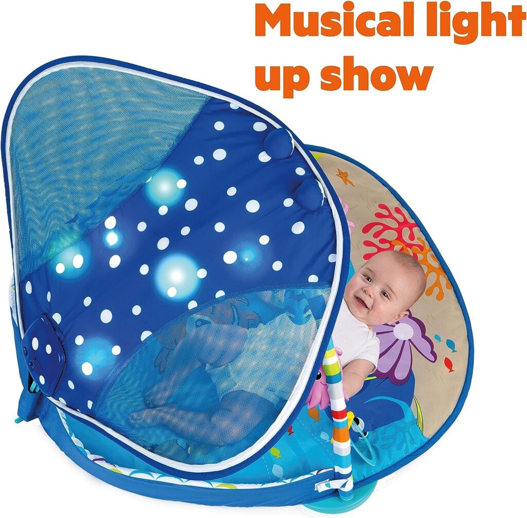 Bright Starts Disney Baby Finding Nemo Mr. Ray Ocean Lights  Music Gym, Ages Newborn +