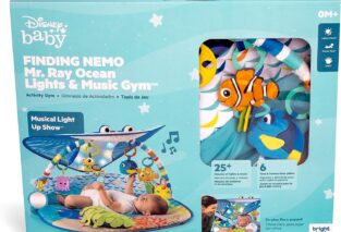 bright starts disney baby finding nemo mr ray ocean lights music gym review