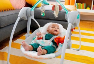 bright starts portable automatic baby swing review