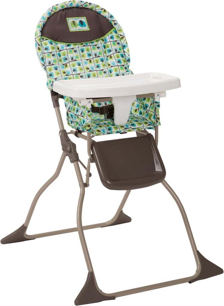 Cosco Simple Fold High Chair with 3-Position Tray (Elephant Squares)