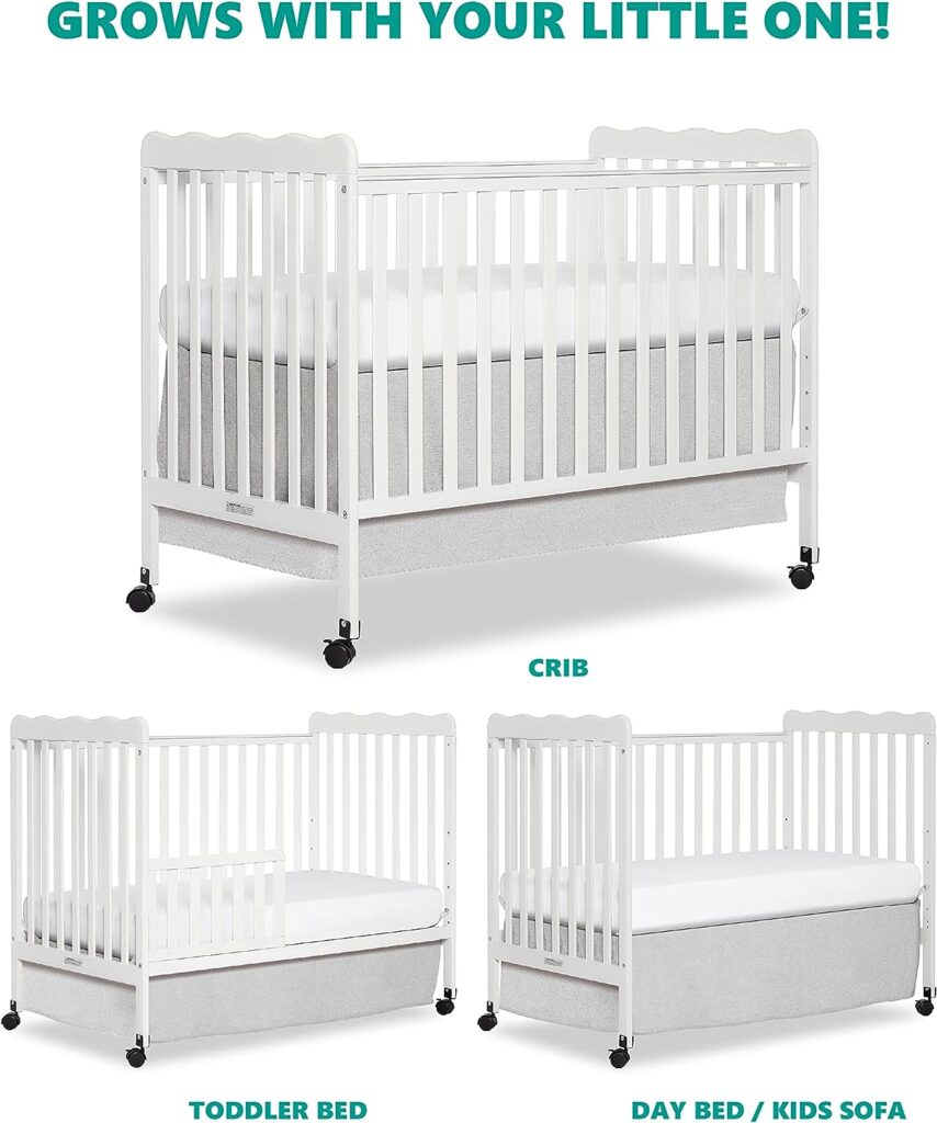 Dream On Me Carson Classic 3-in-1 Convertible Crib in White