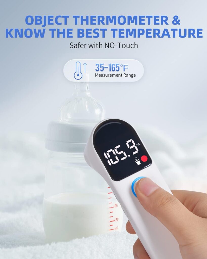 Ear Forehead Thermometer for Adults and Kids: COOCEER Touchless Temperature Measurement - Fast Easy and Accurate Digital Fever Thermometers for Family, Baby, Infants, Toddler, Children