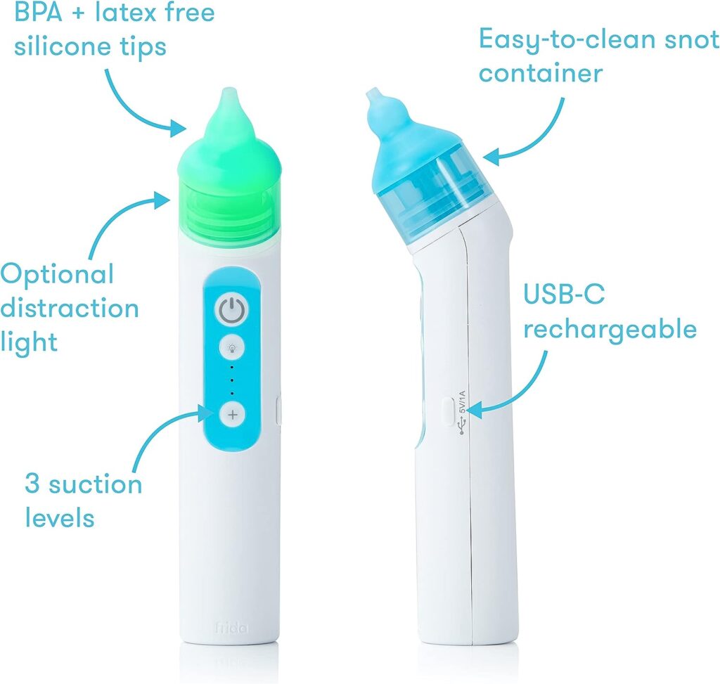Frida Baby Electric NoseFrida | USB Rechargeable Nasal Aspirator with Different Levels of Suction by frida Baby