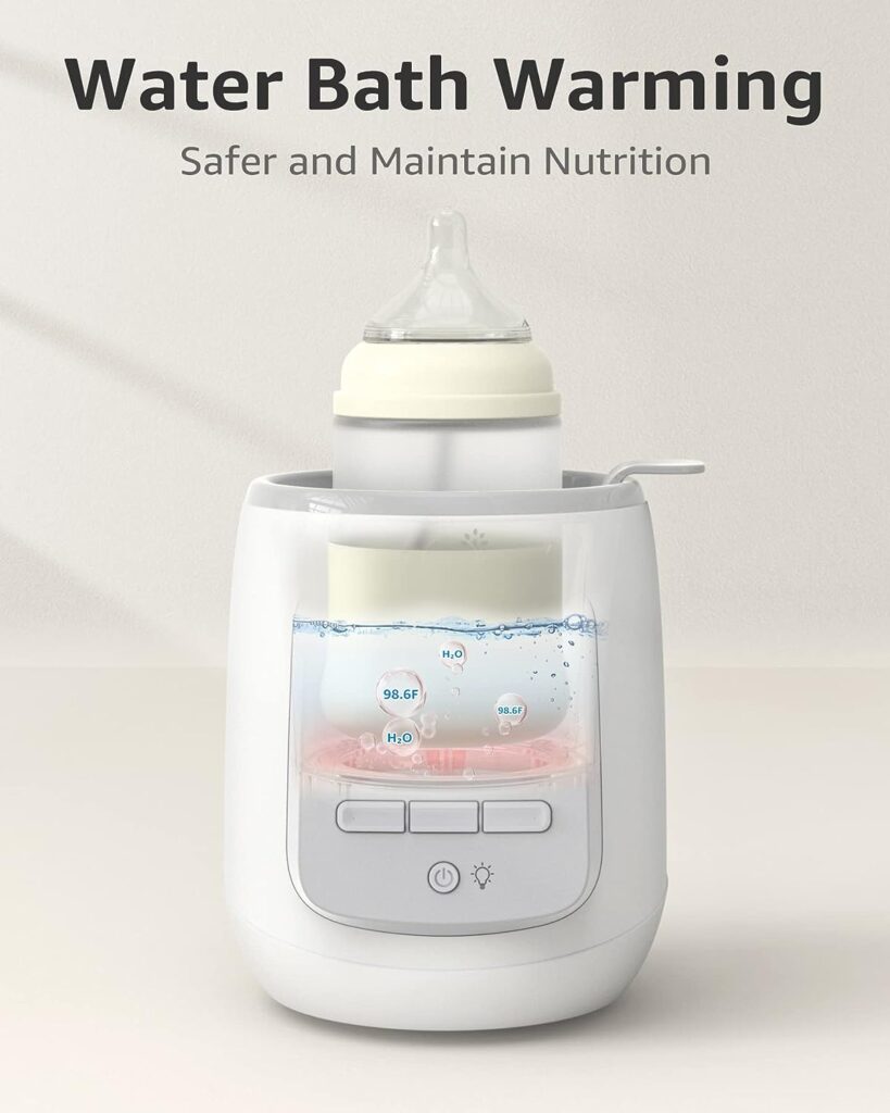 GROWNSY Bottle Warmer, 9-in-1 Water Bath Nutri Baby Bottle Warmer, Fast  Easy Milk Warmer for Breastmilk Formula, Auto Timer, Defrost, Steri-lize, Warms Baby Milk to Body Temp and Maintain Nutrients