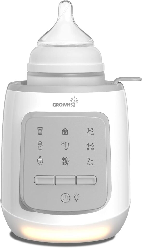 GROWNSY Bottle Warmer, 9-in-1 Water Bath Nutri Baby Bottle Warmer, Fast  Easy Milk Warmer for Breastmilk Formula, Auto Timer, Defrost, Steri-lize, Warms Baby Milk to Body Temp and Maintain Nutrients