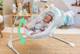 ingenuity inlighten 6 speed foldable baby swing review