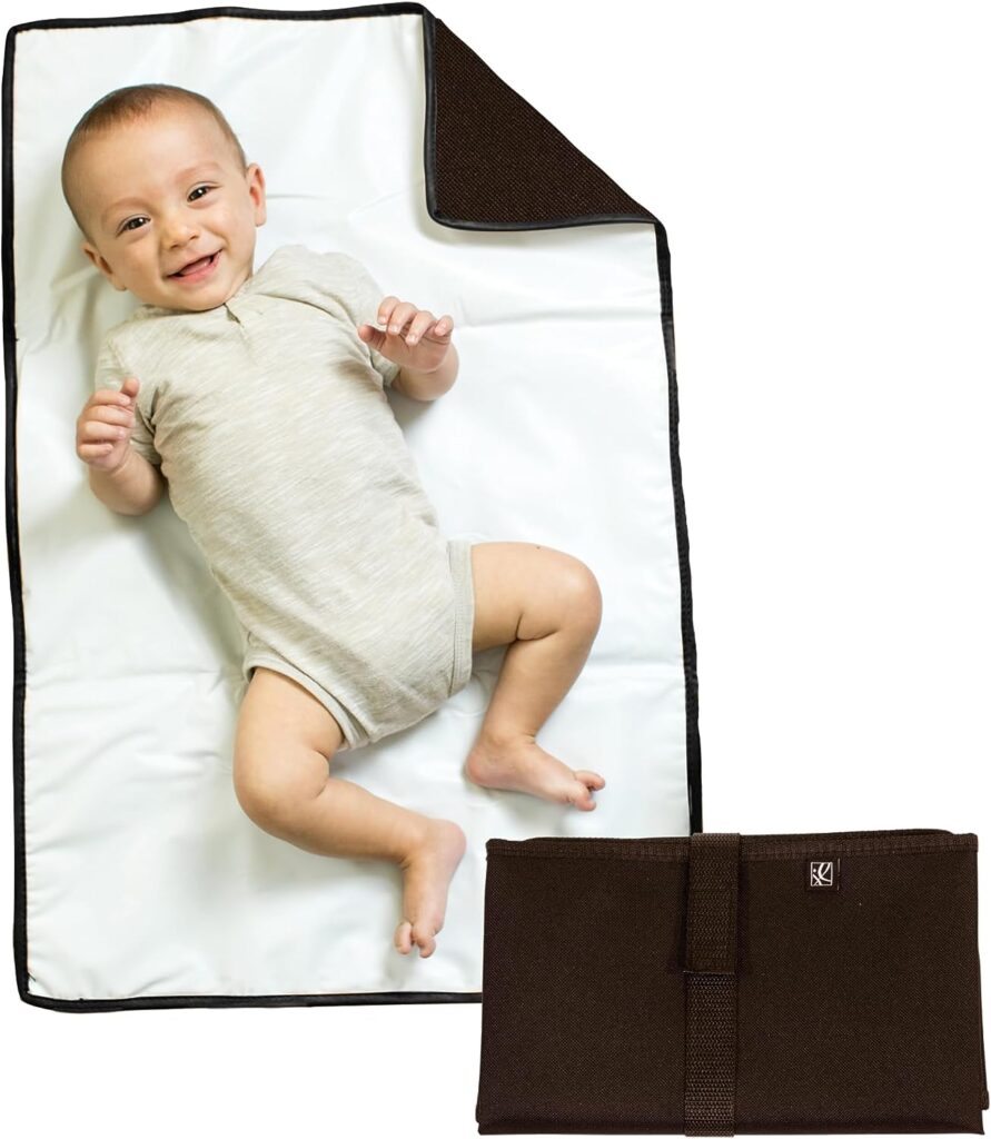 J.L. Childress Full Body Portable Baby Changing Pad, Fully Padded for Babys Comfort, Waterproof, Opens to 19 X 30, Black, 1 Count (Pack of 1), (1105BLK)