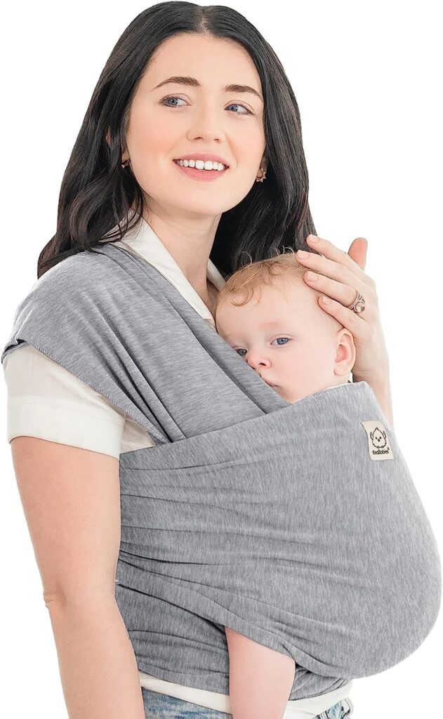 KeaBabies Baby Wrap Carrier - All in 1 Original Breathable Baby Sling, Lightweight,Hands Free Baby Carrier Sling, Baby Carrier Wrap, Baby Carriers for Newborn,Infant, Baby Wraps Carrier (Classic Gray)