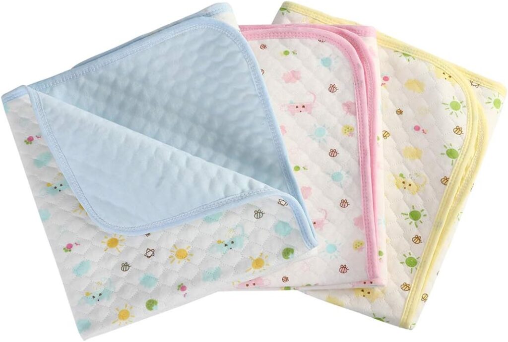 MBJERRY Waterproof Changing Pads Portable - Breathable Leak Proof Mattress Pad Protector Baby Changing Mat for Toddler, Kids Pack of 3 (M (27.5 x 19.7 Inch))
