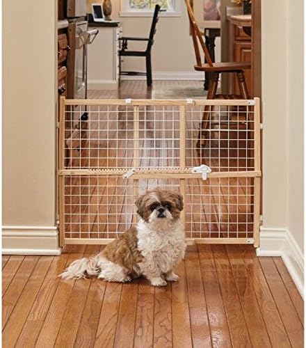 MidWest Homes for Pets Wire Mesh Pet Safety Gate, 24 Inches Tall  Expands 27-41.5 Inches Wide