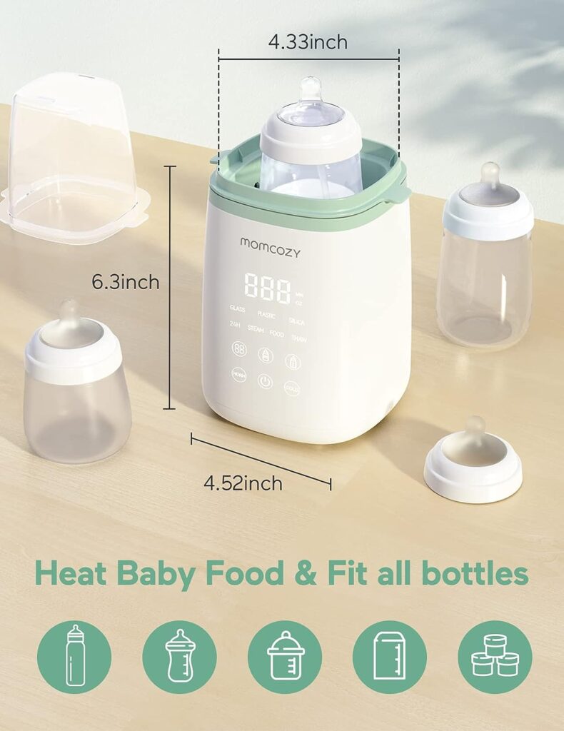 Momcozy Smart Baby Bottle Warmer, Fast Baby Milk Warmer with Accurate Temperature Control and Automatic Shut-Off, Multifunctional Bottle Warmers for Breastmilk or Formula