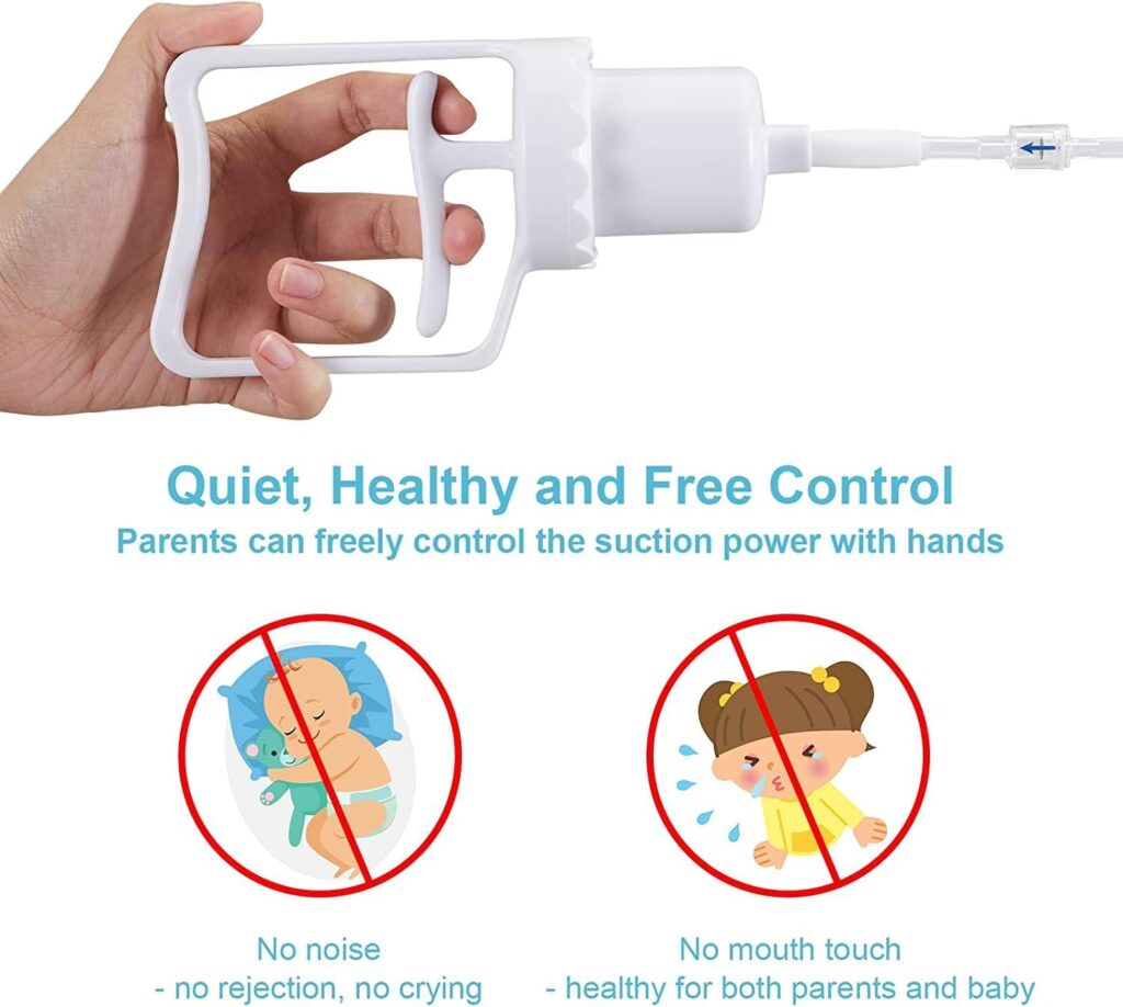 Nasal Aspirator for Baby | Powerful Hand Pump and Non-invasive Nose Tip | Hygienic  Comfortable Nose Suction for Baby