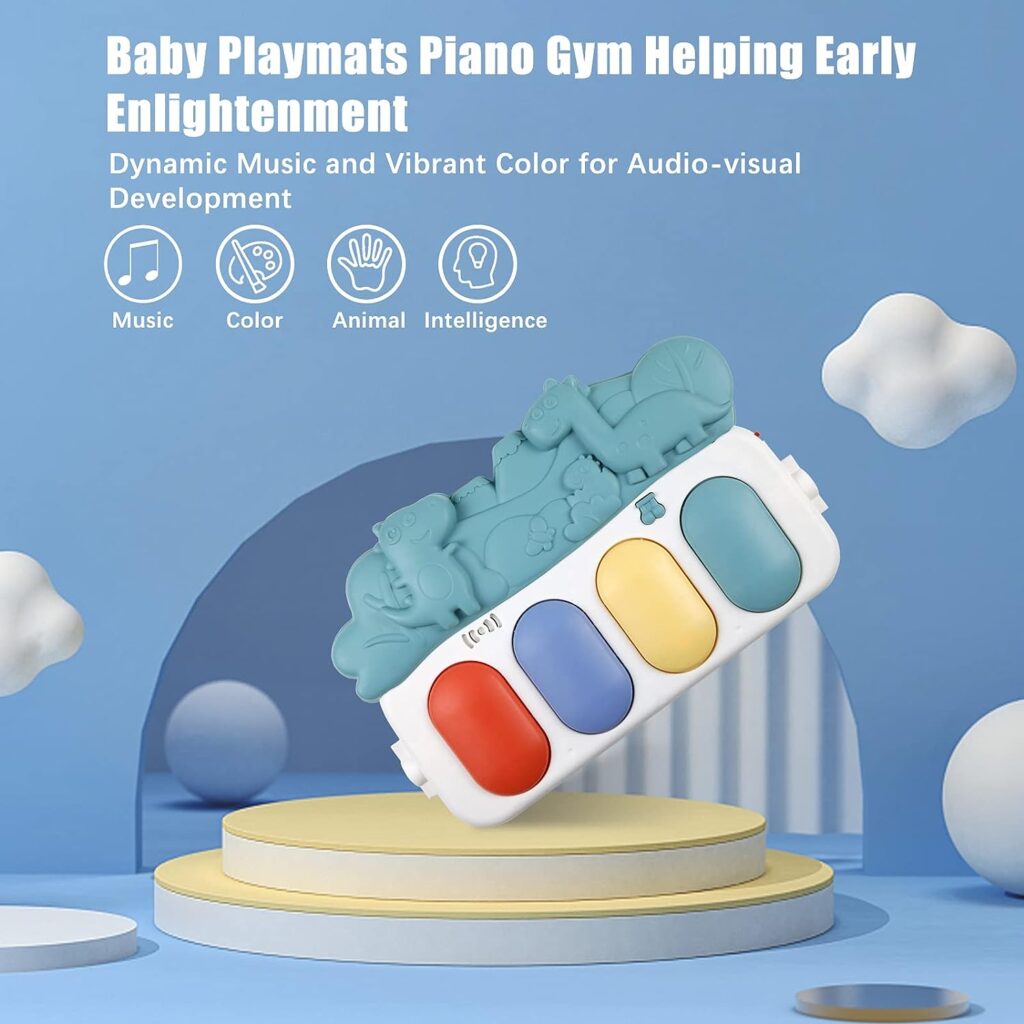 ONG NAMO Baby Play Mat Baby Gym Baby Play Mats for Floor Play Piano Gym with Lights  Sensory Toys Play Mats for Babies and Toddlers Boy  Girl Gifts for Newborn Baby