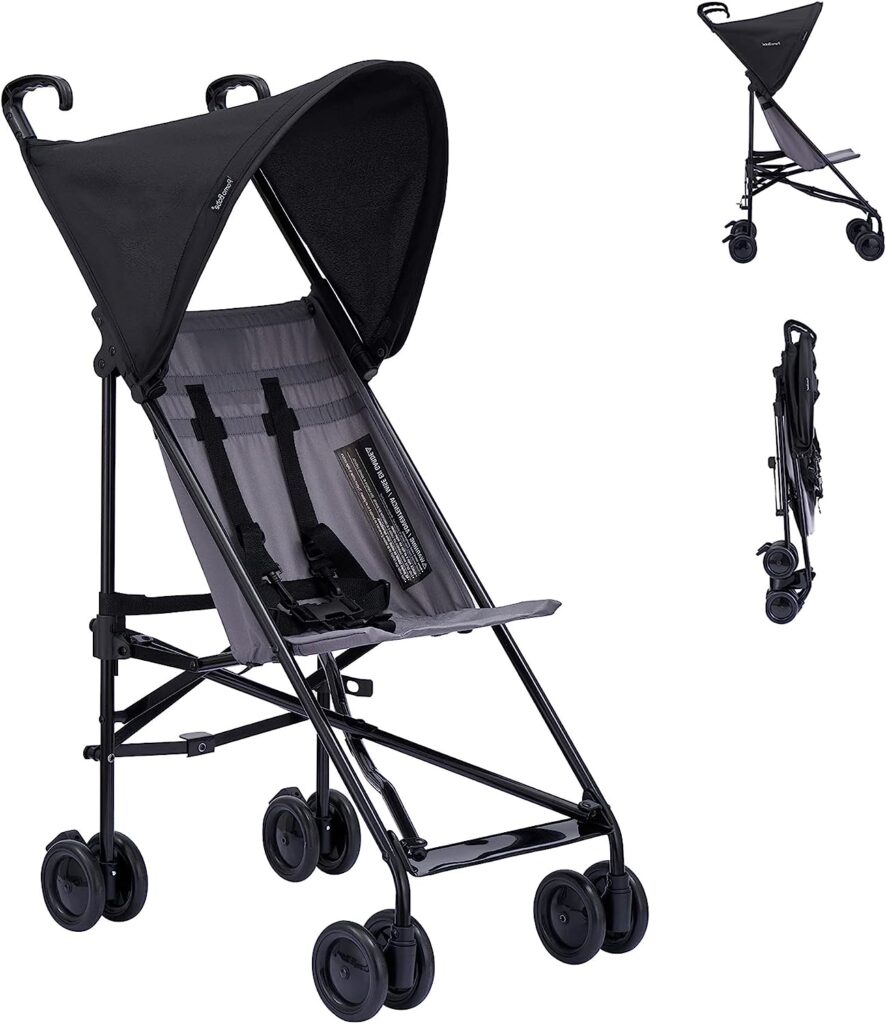 Pamo Babe Umbrella Stroller, Lightweight Travel Stroller for Toddlers 1-3 Summer Stroller, Compact Foldable Baby Strollers for Newborns and Up to 33 lbs(Black)