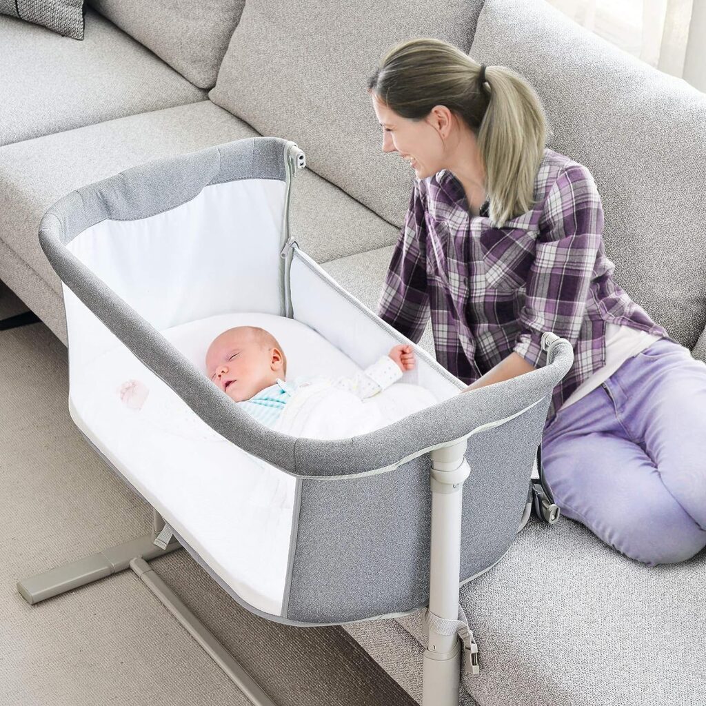 RONBEI Baby Bassinet Bedside Sleeper,Easy to Assemble Bassinets for Baby/Infants
