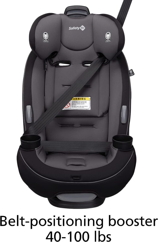 Safety 1st Grow and Go All-in-One Convertible Car Seat, Rear-facing 5-40 pounds, Forward-facing 22-65 pounds, and Belt-positioning booster 40-100 pounds, Harvest Moon