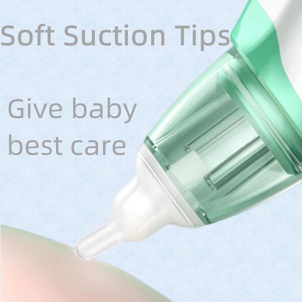 Vanso Nose Sucker for Baby,Nasal Aspirator for Baby,Baby Nose Sucker,Baby Nasal Aspirator Electric with 3 Silicone Tips, 3 Suction Level, and Music and Soothing Function