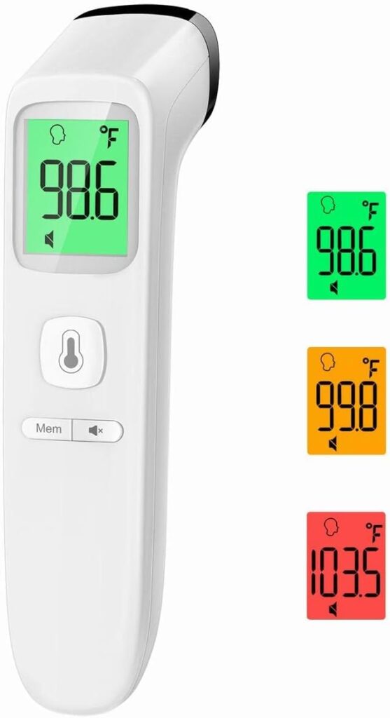 Viproud Digital Thermometer for Adults and Kids, Forehead No-Touch Thermometer with Fever Alarm, Accurate and Easy-to-use Thermometer for Home use