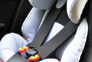 where should the headrest be on a baby car seat 2