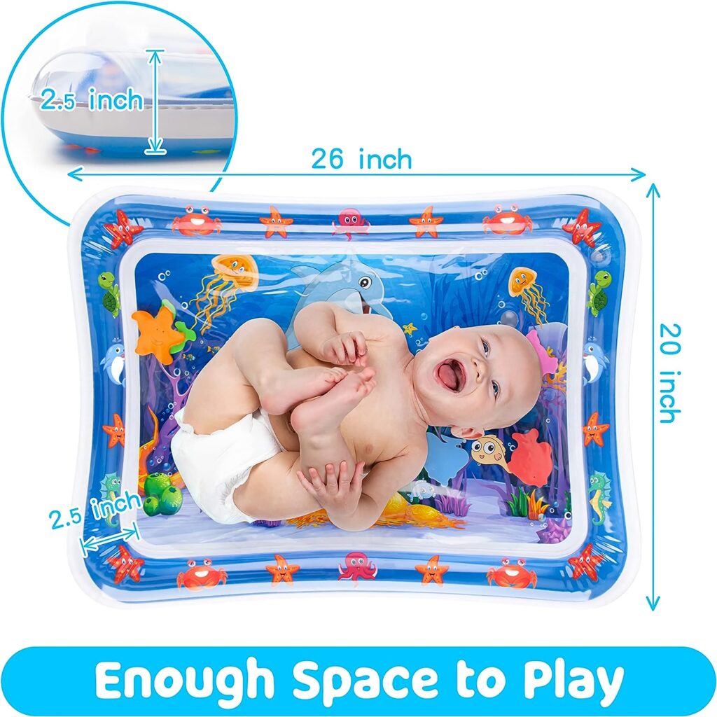 Yeeeasy Tummy Time Water Mat 丨Water Play Mat for Babies Inflatable Tummy Time Water Play Mat for Infants and Toddlers 3 to 12 Months Promote Development Toys Cute Baby Gifts