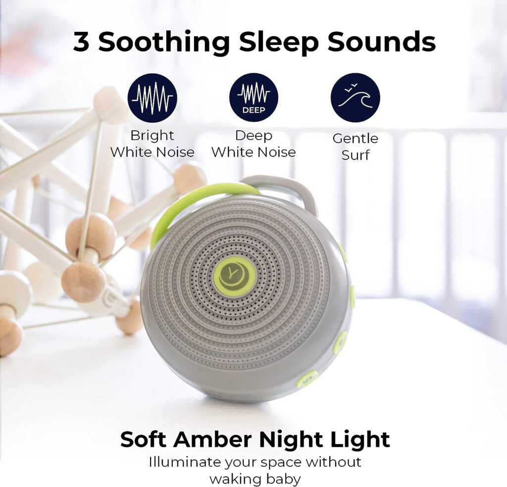 Yogasleep Hushh Portable White Noise Sound Machine For Baby, 3 Soothing Natural Sounds With Volume Control, Compact Size, Noise Canceling For Sleep Aid, Office Privacy,  Meditation, Registry Gift